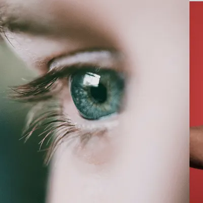 woman holding a vase, eye, hand touching a cactus