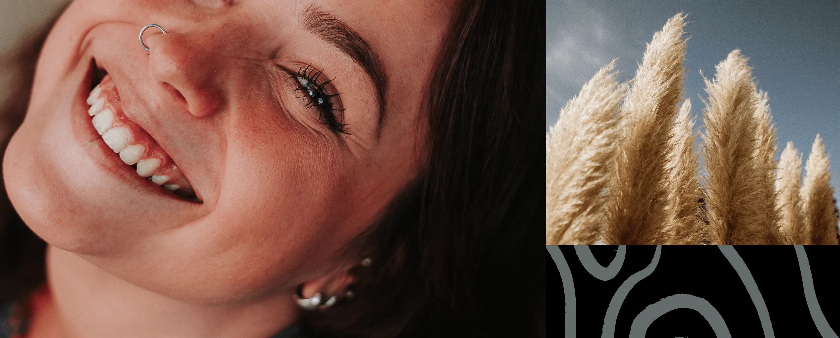 Woman smiling, herbs 