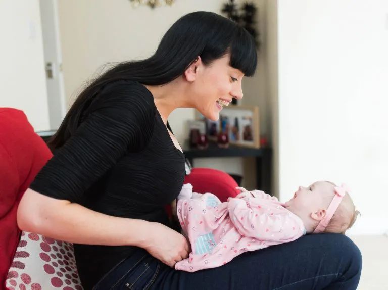 Baby Lily-Mae and mother