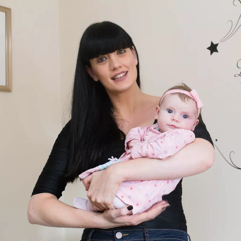 TFP Netherlands black haired woman and baby